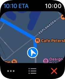 Turn the Digital Crown to zoom in or out on the map. Turn the Digital Crown to zoom in or out on the map.