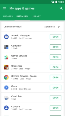 Press the required app.