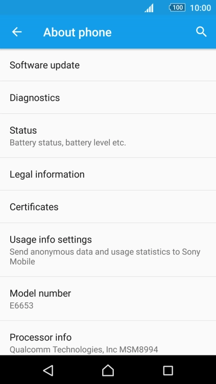 Press Software update. If a new software version is available, it's displayed. 
Follow the instructions on the screen to update the phone software.