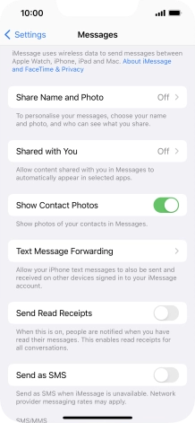 Press the indicator next to 