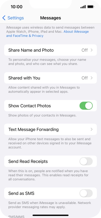 Press the indicator next to 