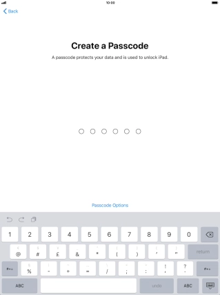 Press Passcode Options.