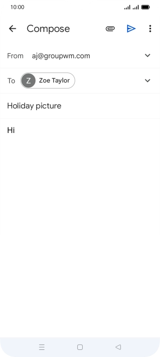 Press the attachment icon.