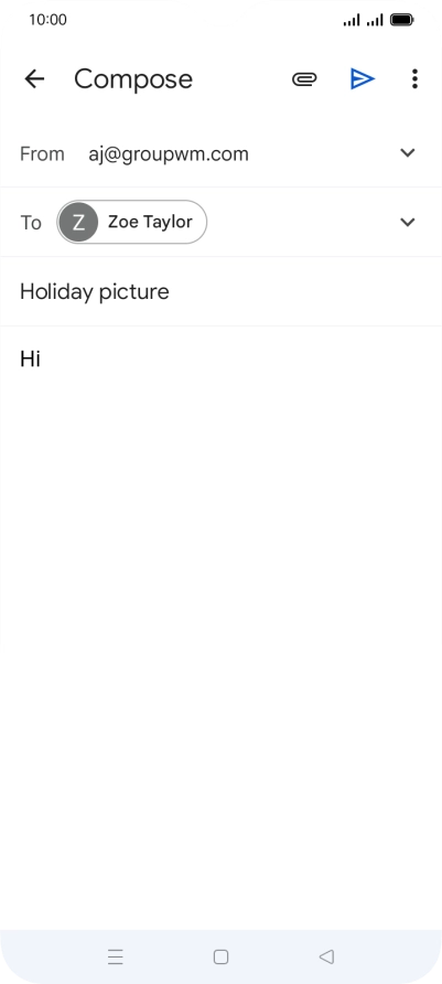 Press the attachment icon.