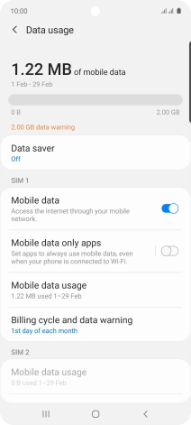 The total data usage is displayed.