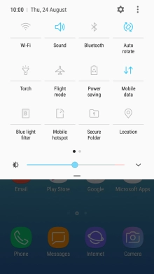 Press the Home key to return to the home screen.