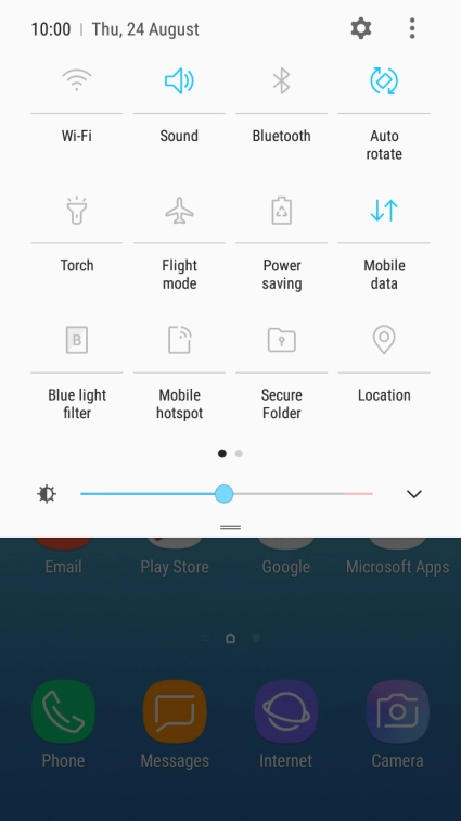 Press the Home key to return to the home screen.