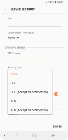 Press None to turn off the function.
