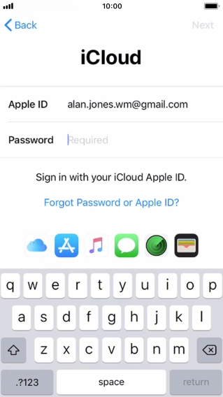 Press the field next to 