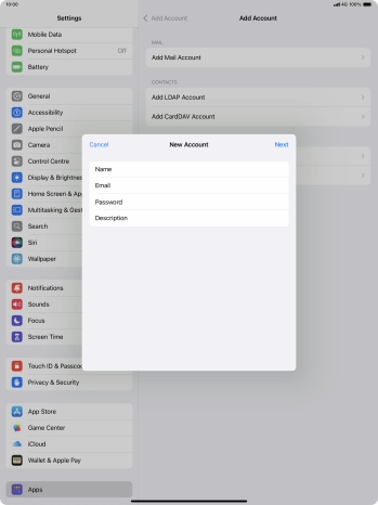Press Description and key in the required name.