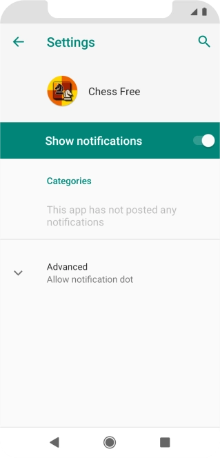 Press the indicator next to 