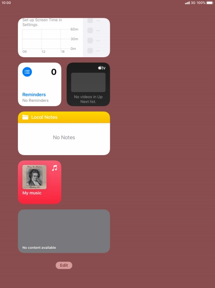 Press and hold the required Widget Stack.