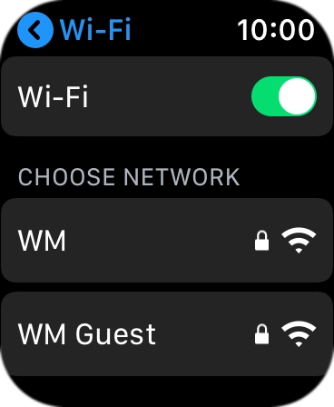 Press the required Wi-Fi network.