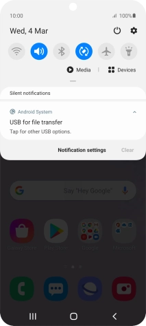 Press Tap for other USB options..