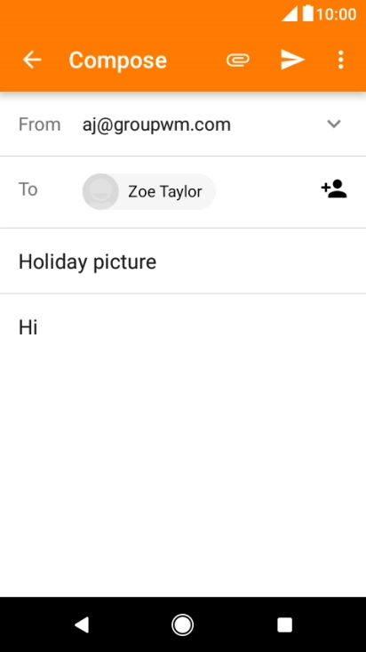 Press the attachment icon.