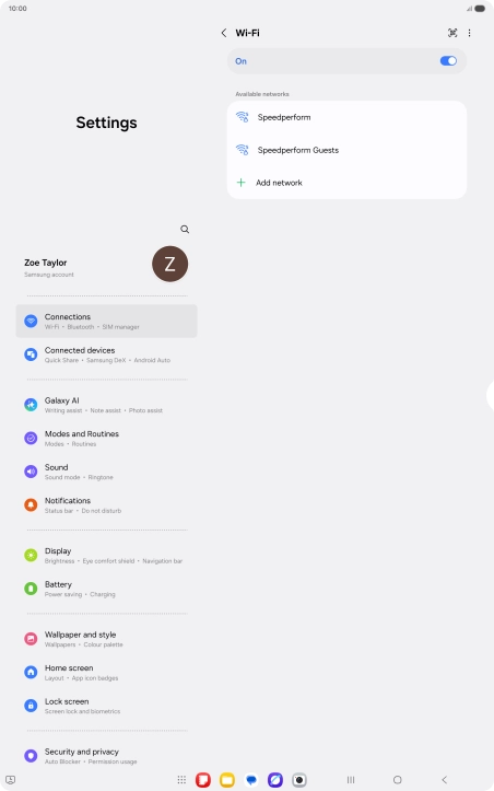 Press the required Wi-Fi network. Press the required Wi-Fi network.