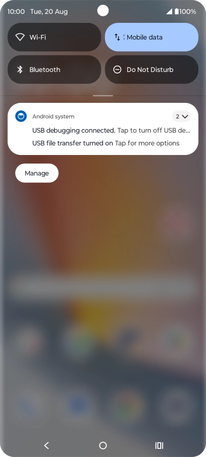 Press the drop down list.