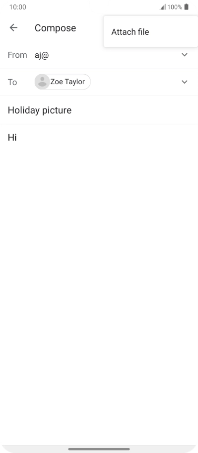 Press Attach file and go to the required folder.