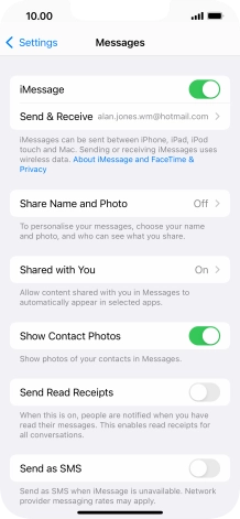 Press the indicator next to 