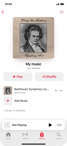Go to the required category or playlist and press the required audio file.