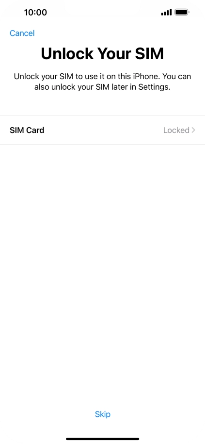 Press SIM Card.