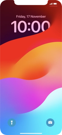 Press and hold anywhere on the lock screen.