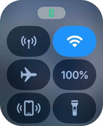 Press the battery percentage.