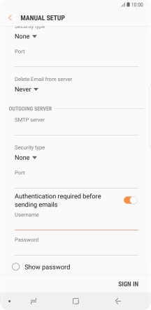 Press the field below 