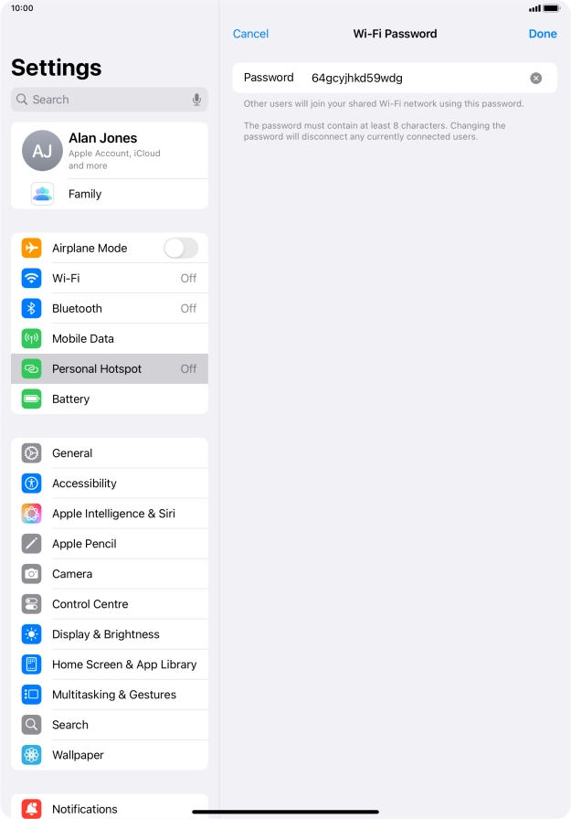 Press Done. Press Done.