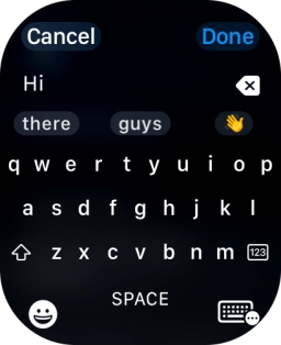 Press the input icon.