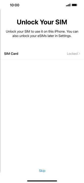 Press SIM Card.