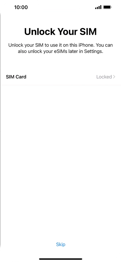 Press SIM Card.