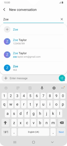 Press the required contact.