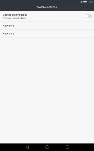 Press the required network.