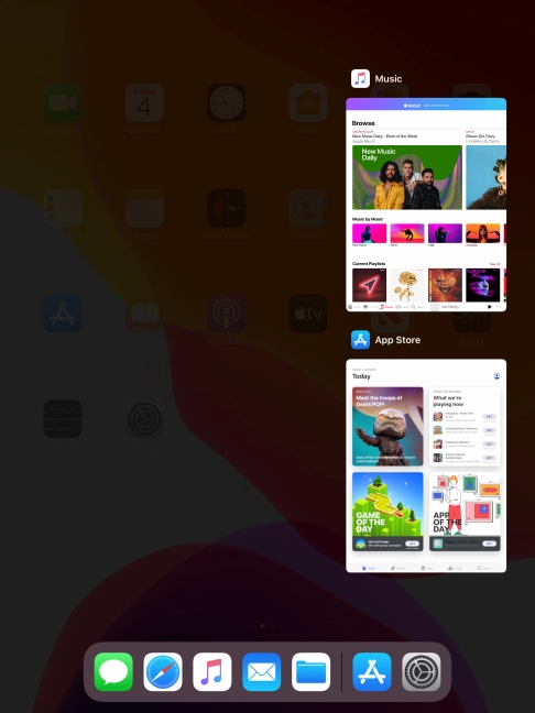 Slide upwards on the required application to end it. Slide upwards on the required application to end it.