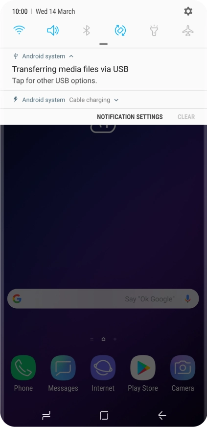 Press Tap for other USB options.. Press Tap for other USB options..