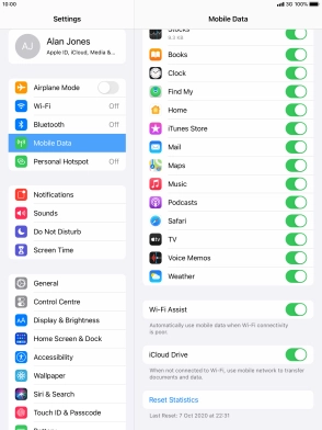 Press the indicator next to 