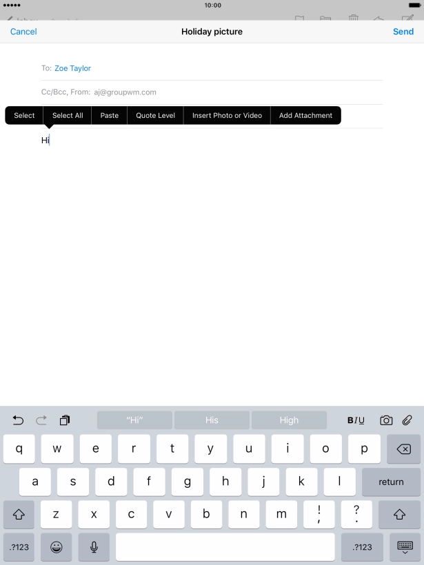 Press Add Attachment and follow the instructions on the screen to attach a document.