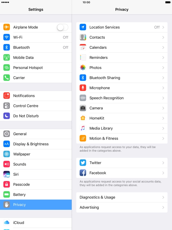 Press Location Services. Press Location Services.