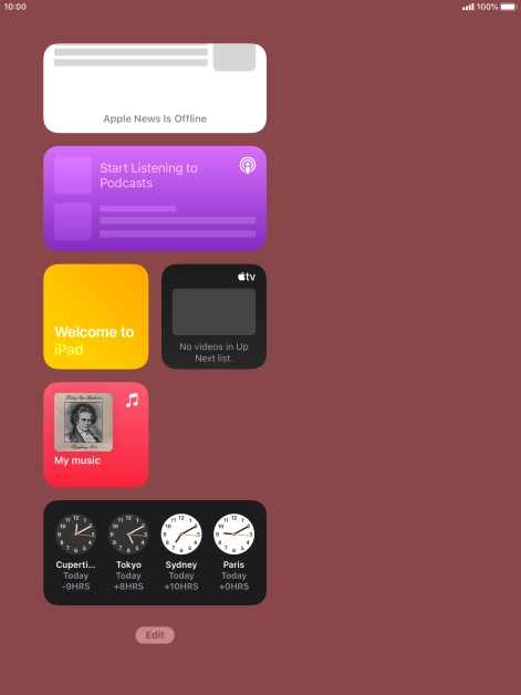 Press and hold the required Widget Stack.