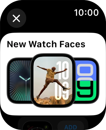 Turn the Digital Crown to see the different watch faces. Turn the Digital Crown to see the different watch faces.