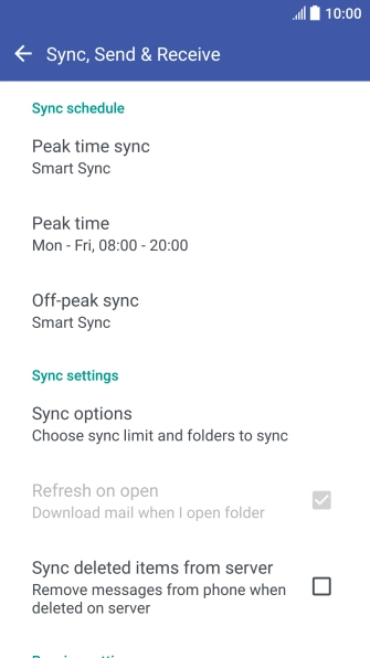 Press Peak time sync.
