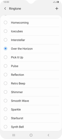 Press the add ring tone icon.