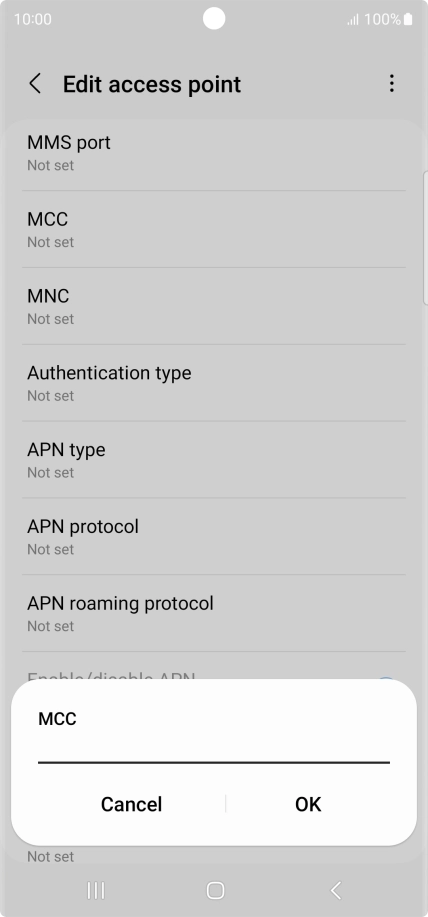 Key in 505 and press OK.