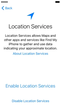 Press Enable Location Services to turn on the function.