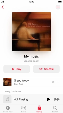 Go to the required category or playlist and press the required audio file.