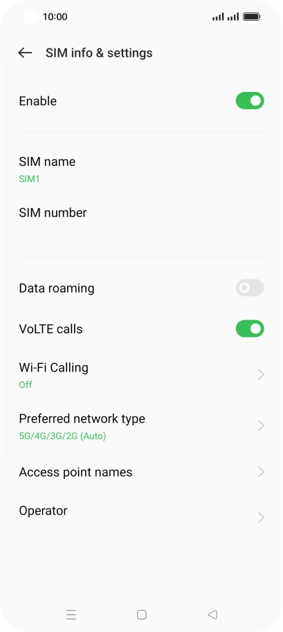 Press Wi-Fi Calling.