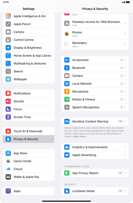 Press App Privacy Report.