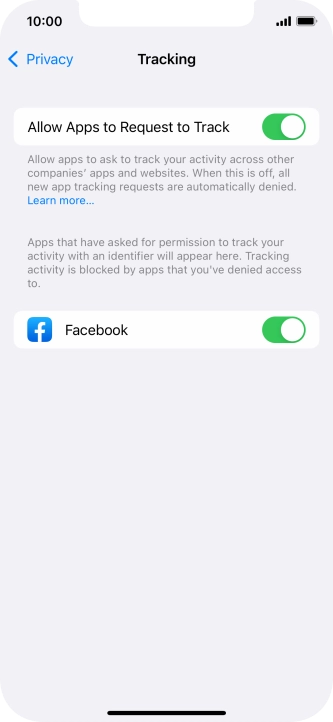 Press the indicator next to 