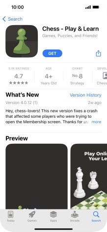 Press GET and follow the instructions on the screen to install the app.